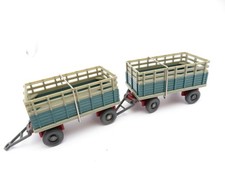 276HO /61 - Wiking H0 - 2x Hänger / Anhänger 2achsig mit Gitteraufbau