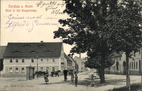 Postcard nerchau grimma - nerchau,