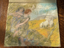 Vintage Pastellzeichnung