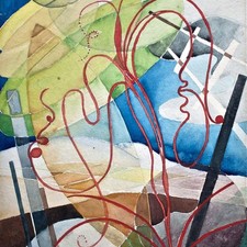 Abstrakt Formen Moderne Kunst unbekannt Aquarell 20.Jh.