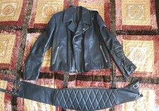 60er Jahre Motorradjacke handgefertigt ungetragen Gr. 52-54
