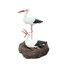 Storchennest 2x Storch Figur