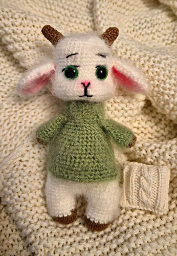 Gehäkeltes amigurumi ziege - gehäkeltes,