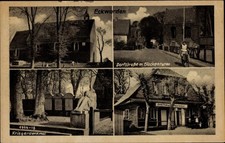 Ak Eckwarden Butjadingen Wesermarsch, Kriegerdenkmal, Dorfstraße... - 10752336