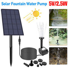 SolarPumpe Brunnen 2.5W Springbrunnen Pumpenset Akku Garten Teichpumpe 200L/H