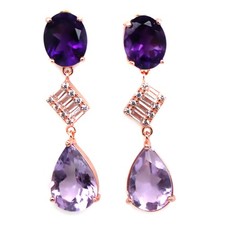 925 Silber Rosa - Amethyst &