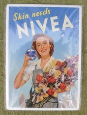 Blechschild , Nivea , Skin needs Nivea ,  20 cm x 15 cm , OVP