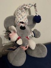 Diddl mit Baby, Grau, Schlafanzug, Kuscheltier