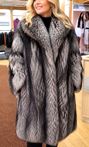 Silber fuchs jacke echt - fuchs,
