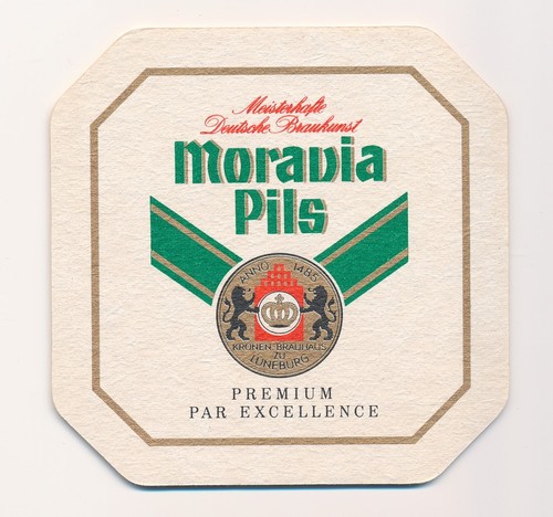 Bierdeckel moravia pils - bierdeckel, kronen