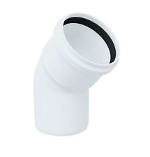 5x Abgasrohr EW Bogen 15° DN 80, weiß, druckdicht, PP, EPDM Dichtung, 120°C