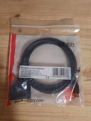 Lindy mini hdmi dvi - to, cable
