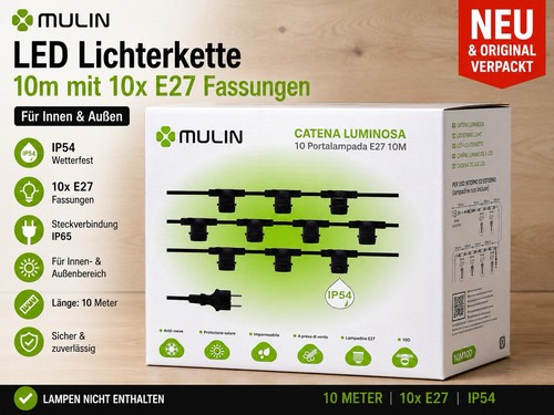 Mulin led lichterkette 10m e27 - mulin,