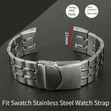 Massives Edelstahl Uhrenarmband passend für Swatch Band YRS403 406 403 402G...