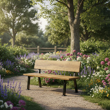 Sitzbank aus Massivholz Eiche