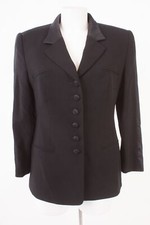 RENA LANGE Damen Blazer Jacket Gr. DE 42 Wolle Seide Schwarz