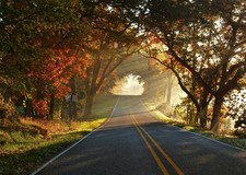 Landschaftliche herbststraße - landschaftliche,