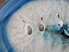 Sterling Silber Fassung für Cabochon  8 x 6 mm       (G66)