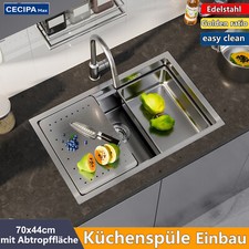 Edelstahl doppelspüle - edelstahl,