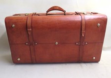 KOFFER Reisekoffer ANTIK Lederkoffer RARITÄT Leder OLDTIMER Cabrio DEKO Gr. 4070