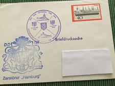 Marine Schiffspost - exklusiver Brief Zerstörer „Hamburg „ -D 181 -  ??