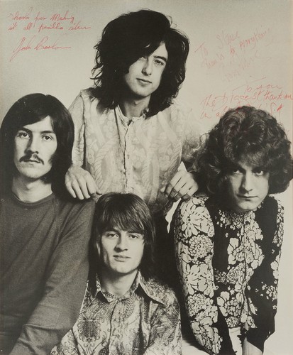 John bonham signiertes foto - bonham,