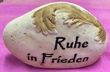 Grab Deko, Gedenktafel, Grabstein - "Ruhe in Frieden" - unbenutzt  1,74 kg Stein