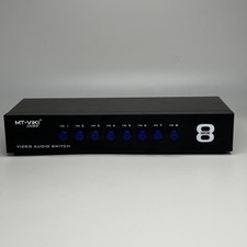 8-Wege AV Switch 8 in 1 heraus Audio Video L/R RCA Selector Switch Box Splitter