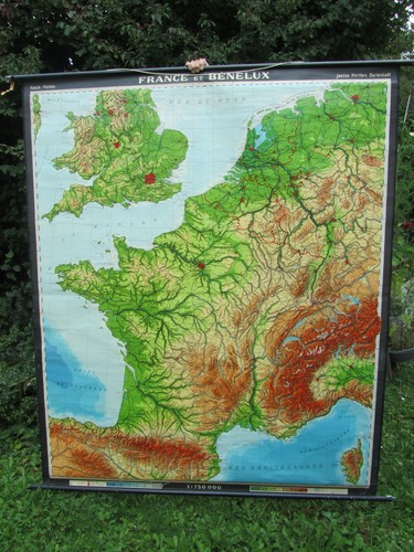 Schulwandkarte france benelux - schulwandkarte,