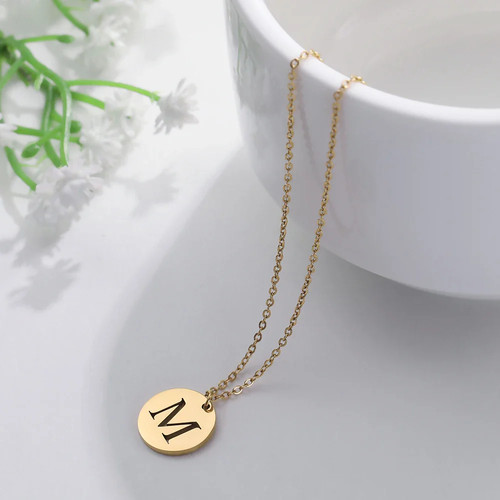 Initialen kette edelstahl - initialen-kette,
