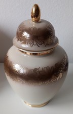 Deckelvase - Kronester Bavaria - Porzellan - Goldrand 