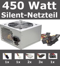 PC Netzteil 450W Power 450 / 420 Watt ATX Computer Strom SATA leise Silent Neu