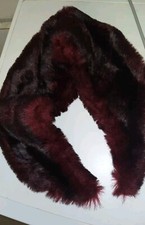 Vintage, Webpelz Kragen, 60er Jahre, bordeaux
