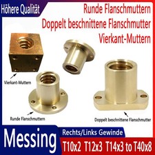 Rund Vierkant Flansch Rechts/Links Gewinde Trapezgewindemuttern Messing Muttern