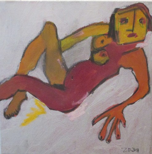 Badende frau malerei nude - frau,