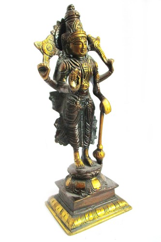 Vishnu statue messing 5 - vishnu, h=21,5