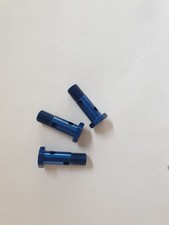 Alu-Hohlschraube M 12x1,5  Doppel-Etage 4 Löcher 7 mm Alu blau elox. 3 Stück 