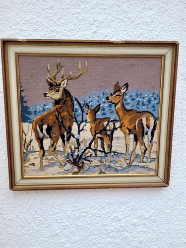 Gobelinbild mit holzrahmen - gobelinbild,