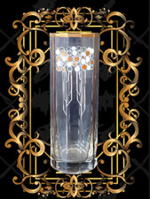 Wiener Secession Josef Hoffmann by Gallauner Wien Jugendstil Glasvase Pokal 1915