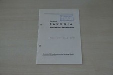 201472) Saxonia - Drillmaschine Preisliste - Prospekt 05/1961