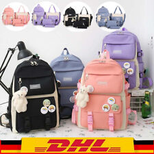 4er Set Rucksack Schulrucksack Schulranzen Kinder Mädchen Schultasche Lässiger