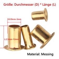 Messing Hohlnieten Rohrnieten