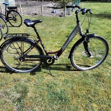 Grau,Rotes/Lilanes Fahrrad