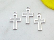 5x Anhänger Kreuz 17x10mm Charms Kruzifix Glaube Schmuck Deko Basteln