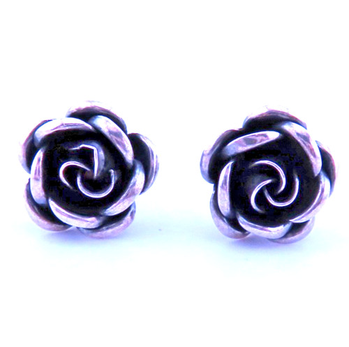 Edle designer rosen ohrstecker - rosen,