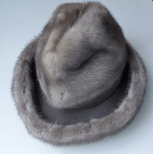 Nerzhut von SAGA - grau Ø 17 cm = 54 - Fellhut Pelzhut - echter Nerz - Pelz Hut