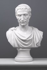 Julius Cäsar, römischer Kaiser in Toga Marmor Büste Skulptur (groß) (63 cm/24...