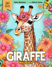 Giraffe Malbuch: 50 Tolle Tiere Ausmalbuch Malvorlagen Für Erwachsene, Jugendlic