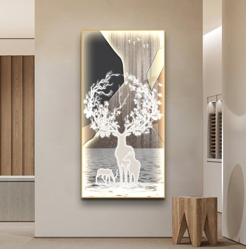Hirsch familie led wandbild - hirsch,