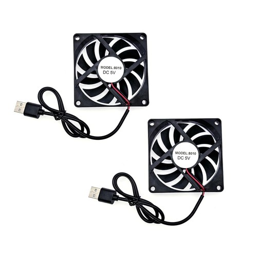 Jzk 2stk 80x80x10mm usb - 2stk, 5v